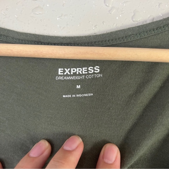 Express Green Asymmetrical Cap Sleeve Tunic Casual Lightweight Comfy Small - Picture 2 of 6